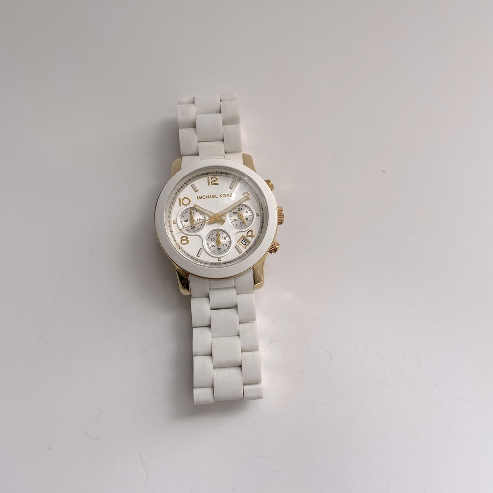 White and Gold Michael Kors Watch